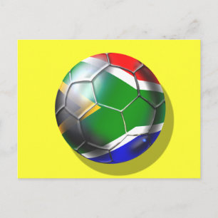 South African deep Nut Soccer Ball Artwork Postkarte