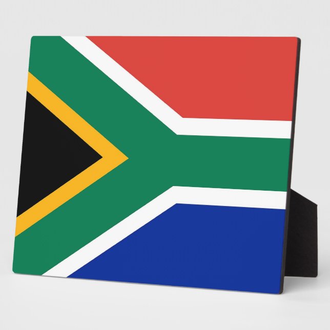 South African Flag Plaque Fotoplatte (Seite)