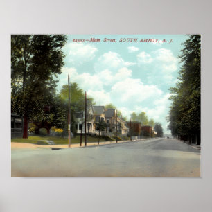 South Amboy NJ, Hauptstraße 1910er Jahre  Poster