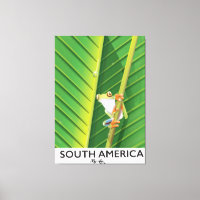 South America Tree Frog Urlaubsposter