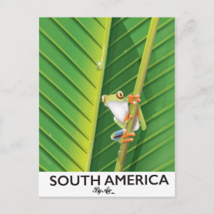 South America Tree Frog Urlaubsposter Postkarte