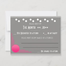 South Beach Deko Wedding (Antwort v2) RSVP Karte