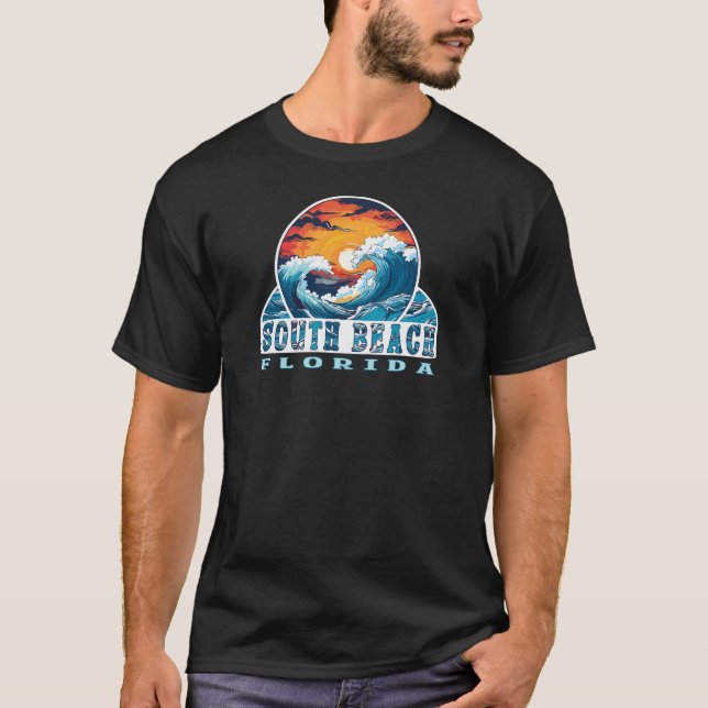 South Beach Florida Surfer T - Shirt (Vorderseite)