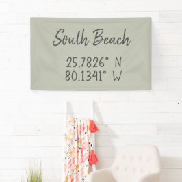 South Beach GPS koordiniert den Breitengrad von Br Banner