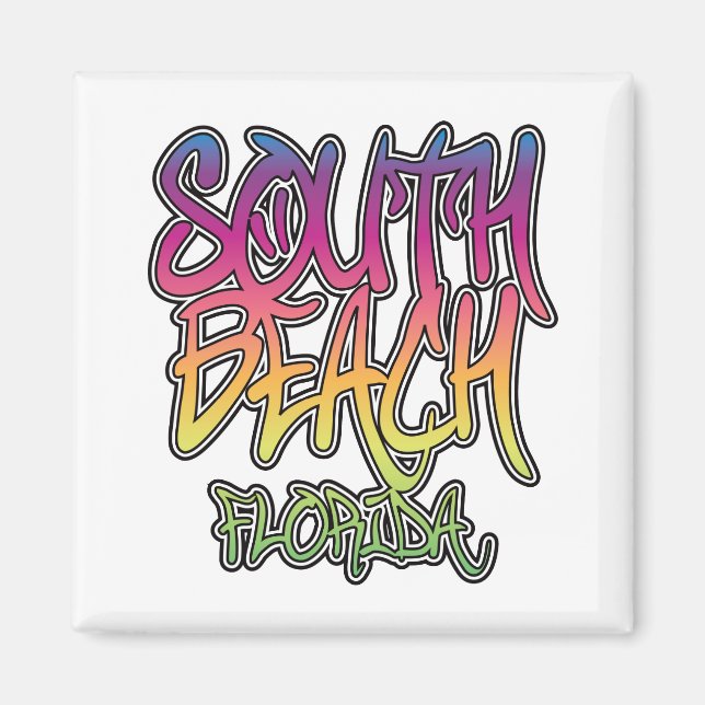 South Beach Graffiti Magnet (Vorne)