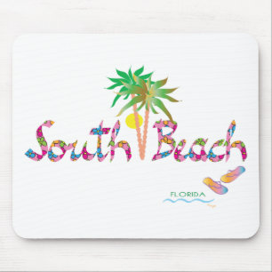 South Beach Miami Flip Flops Mousepad