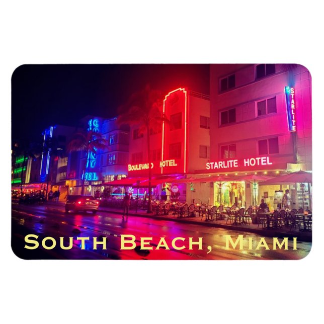 South Beach, Miami, Florida Art Deco Magnet (Horizontal)