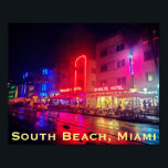 South Beach, Miami, Florida Art Deco Poster<br><div class="desc">Art Deko Gebäude auf Ocean Drive,  South Beach,  Miami,  FL.</div>