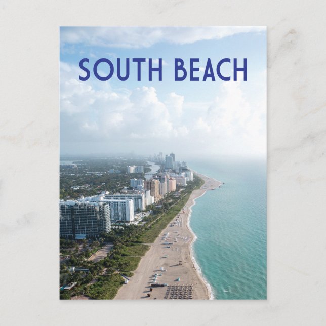 South Beach Miami Florida Shoreline Postkarte (Vorderseite)