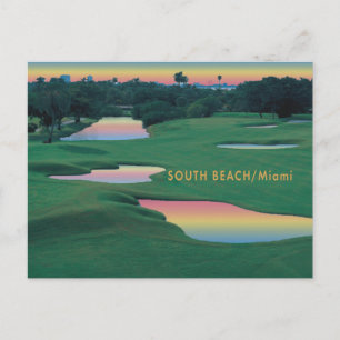 South Beach - Miami GOLF Postkarte