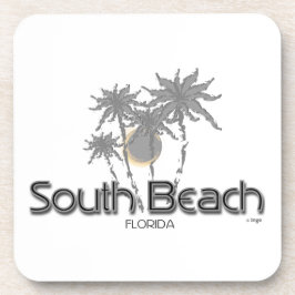South Beach Miami Gray Palms Untersetzer