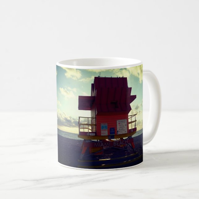 South Beach, Miami Lifeguard Stand (Ocean Rescue) Kaffeetasse (VorderseiteRechts)