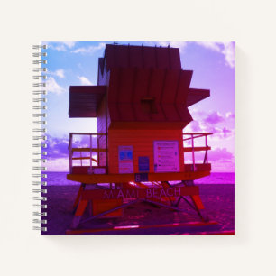 South Beach, Miami Lifeguard Stand (Ocean Rescue) Notizbuch
