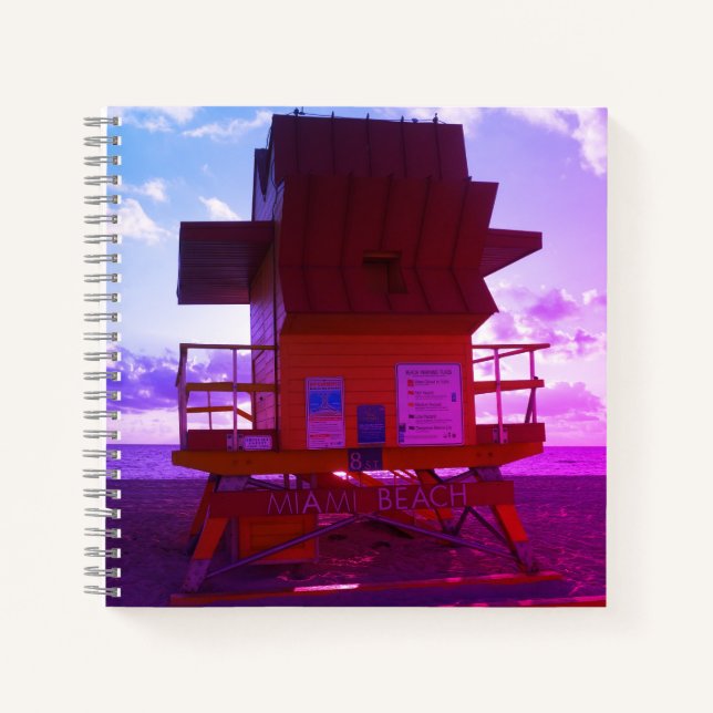 South Beach, Miami Lifeguard Stand (Ocean Rescue) Notizbuch (Vorderseite)