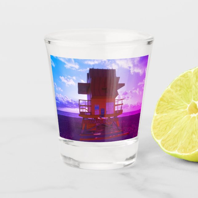 South Beach, Miami Lifeguard Stand (Ocean Rescue) Schnapsglas (Vorderseite)