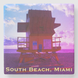 South Beach, Miami Lifeguard Stand (Ocean Rescue) Steinuntersetzer