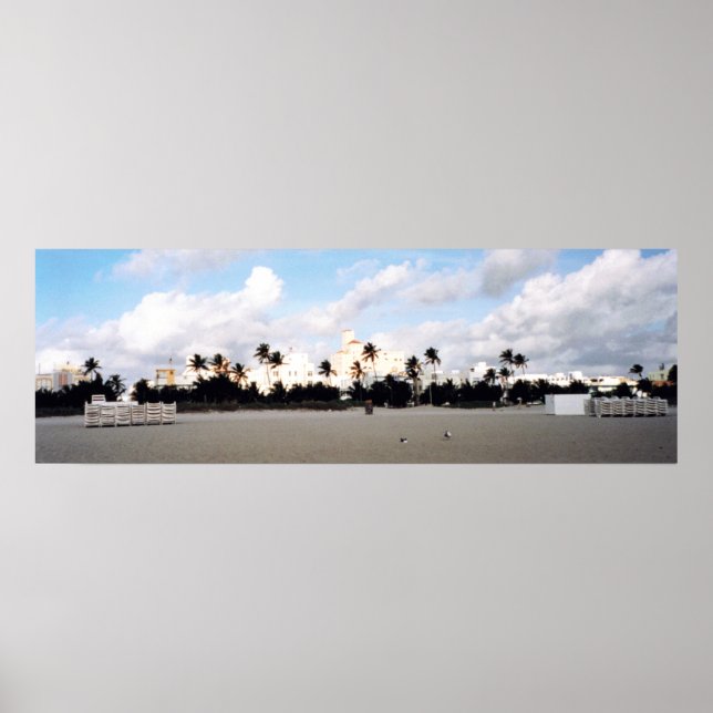 South Beach Miami Panorama Poster (Vorne)