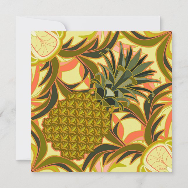 South Beach Pineapple Flat Card (Vorderseite)