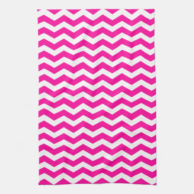 South Beach Pink Wave Zickzack Handtuch (Vertikal)