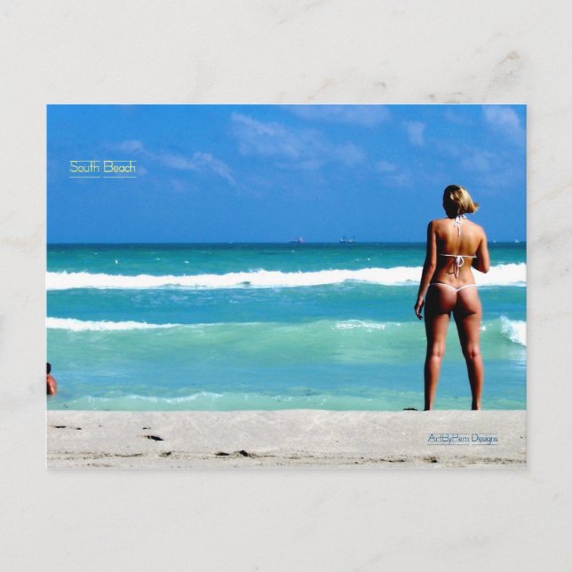 South Beach Postcard Postkarte (Vorderseite)