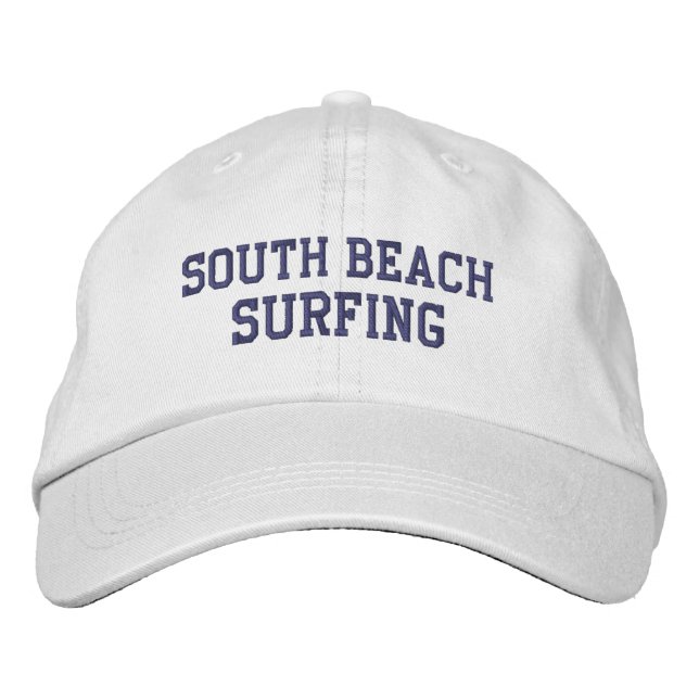 South Beach Surfing Casquette de baseball brodé (Devant)