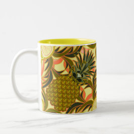 South Beach Tropical Pineapple Zweifarbige Tasse