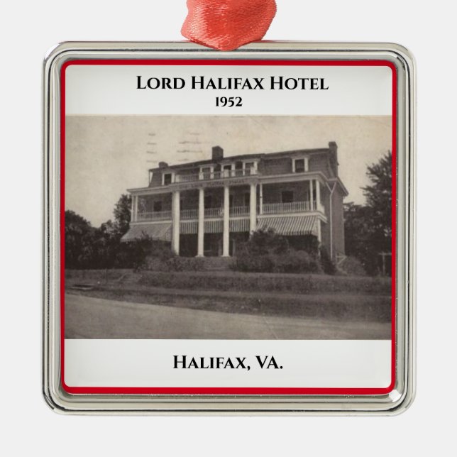 South Boston, VA. Weihnachtsmetallschmuck Ornament Aus Metall (Vorne)