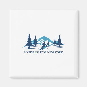 South Bristol New York Ski Resort Skifahrer _1 Magnet