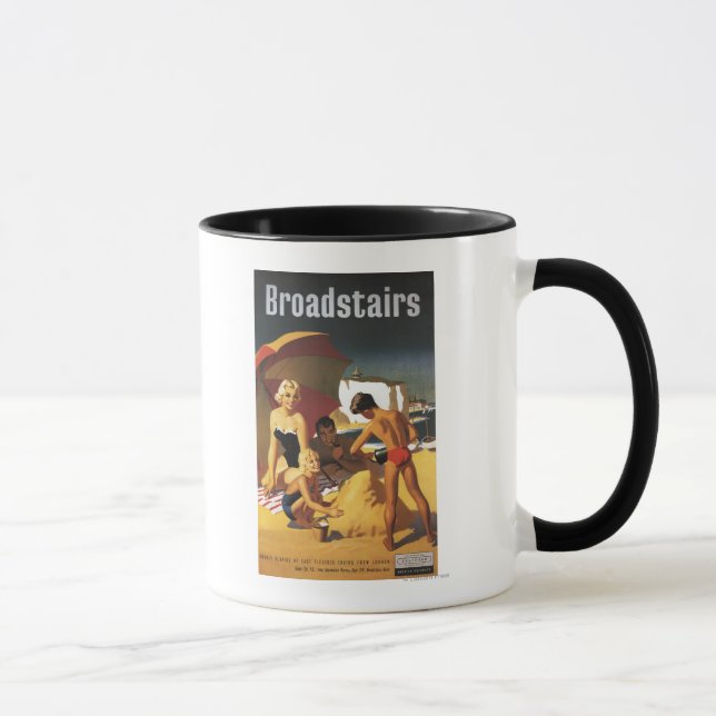 South British Railways Family on Beach Tasse (Rechts)