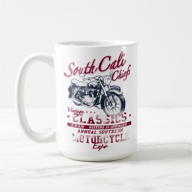 South Cali Chiefs Vintages Motorrad Kaffeetasse (Links)