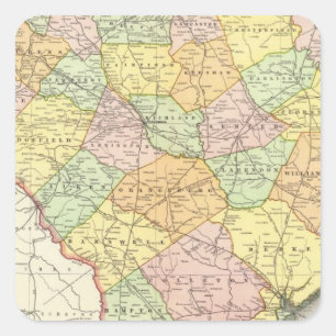 South Carolina 7 Quadratischer Aufkleber