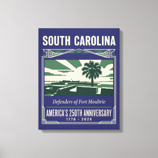 South Carolina Art Deco Amerika 250. Jubiläum Leinwanddruck