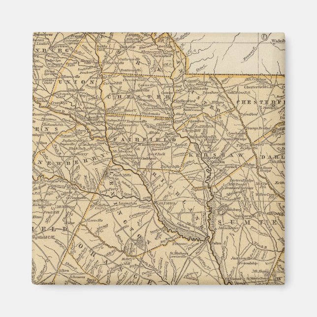 South Carolina Atlas Karte Magnet (Vorne)
