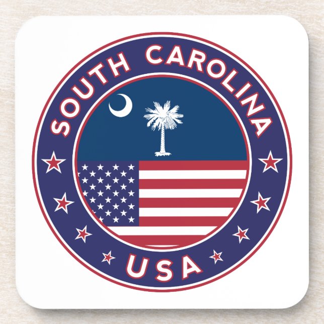 South Carolina Aufkleber, Handy-Gehäuse, Totbeutel Getränkeuntersetzer (Vorderseite)