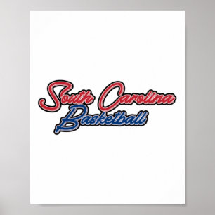 South Carolina Basketball (usa Colors) Poster
