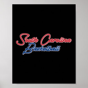 South Carolina Basketball (usa Colors) Poster
