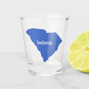 South Carolina Belong Staat Karte Schnapsglas