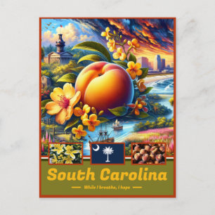 South Carolina Bezaubernd Vistas Landschaftlich Postkarte