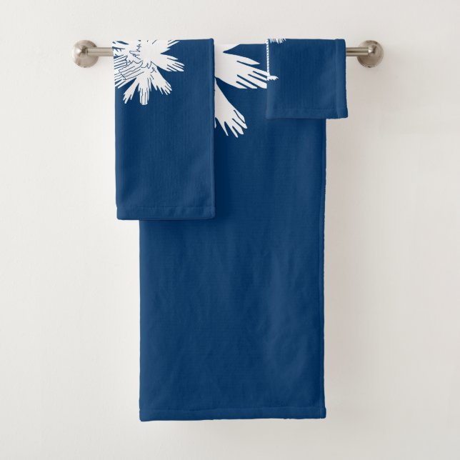 South Carolina Flag Badhandtuch Set (Insitu)