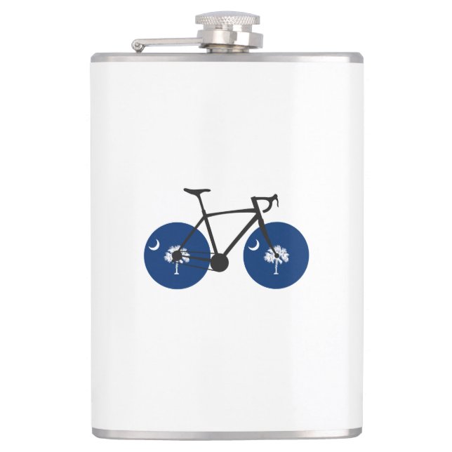 South Carolina Flag Bicycle Flachmann (Vorderseite)