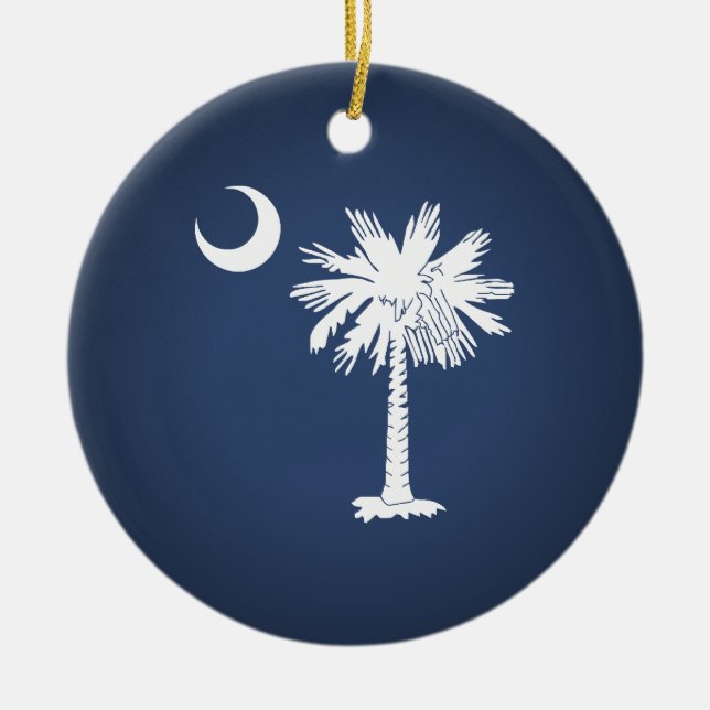 South Carolina Flag Keramik Ornament (Vorne)