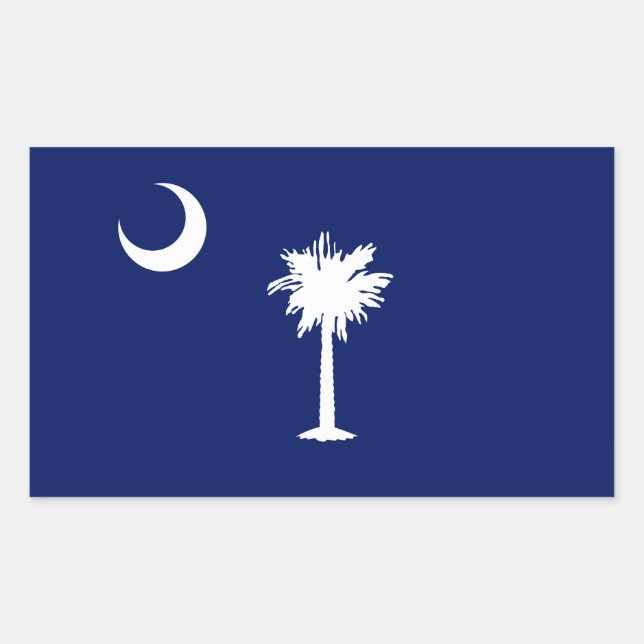 South Carolina Flag Rechteckiger Aufkleber (Vorderseite)