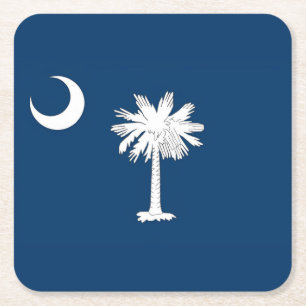 South Carolina Flag Rechteckiger Pappuntersetzer