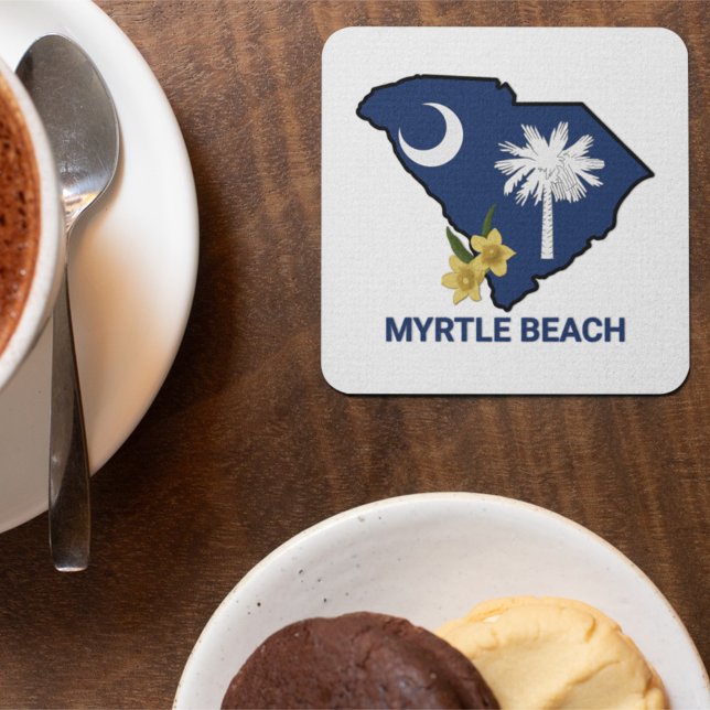 South Carolina Flag Staat Blume Gelbe Jessamin Getränkeuntersetzer (Von Creator hochgeladen)