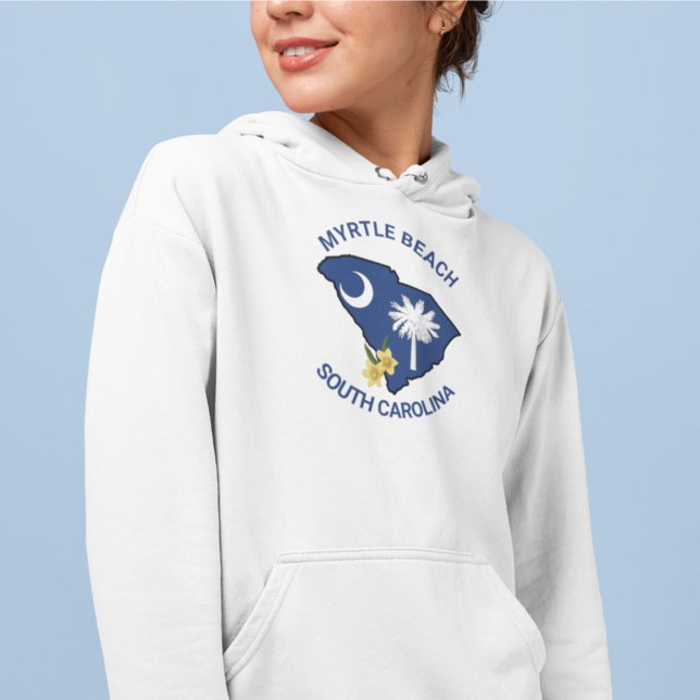 South Carolina Flag Staat Blume Gelbe Jessamin Hoodie (Von Creator hochgeladen)