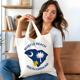 South Carolina Flag Staat Blume Gelbe Jessamin Tasche