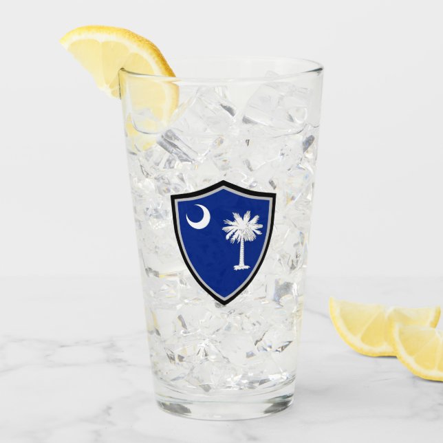 South Carolina-Flagge Glas (Vorderseite Ice)