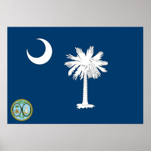 South Carolina-Flagge Poster
