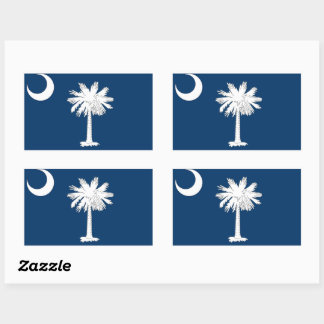 South Carolina Flaggenaufkleber Rechteckiger Aufkleber