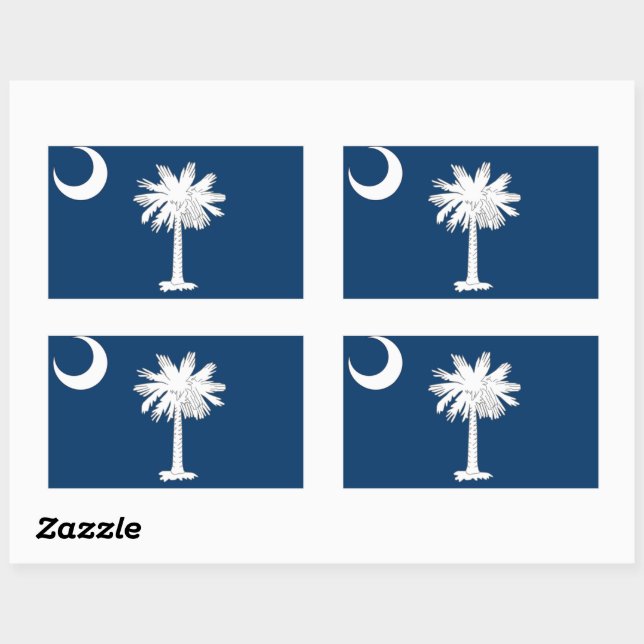 South Carolina Flaggenaufkleber Rechteckiger Aufkleber (Blatt)
